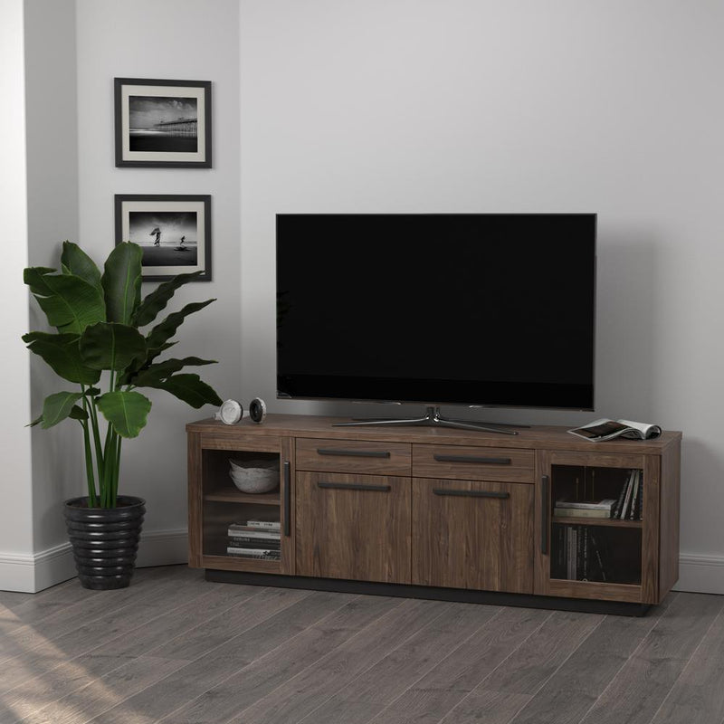 4-drawer TV Console Aged Walnut
