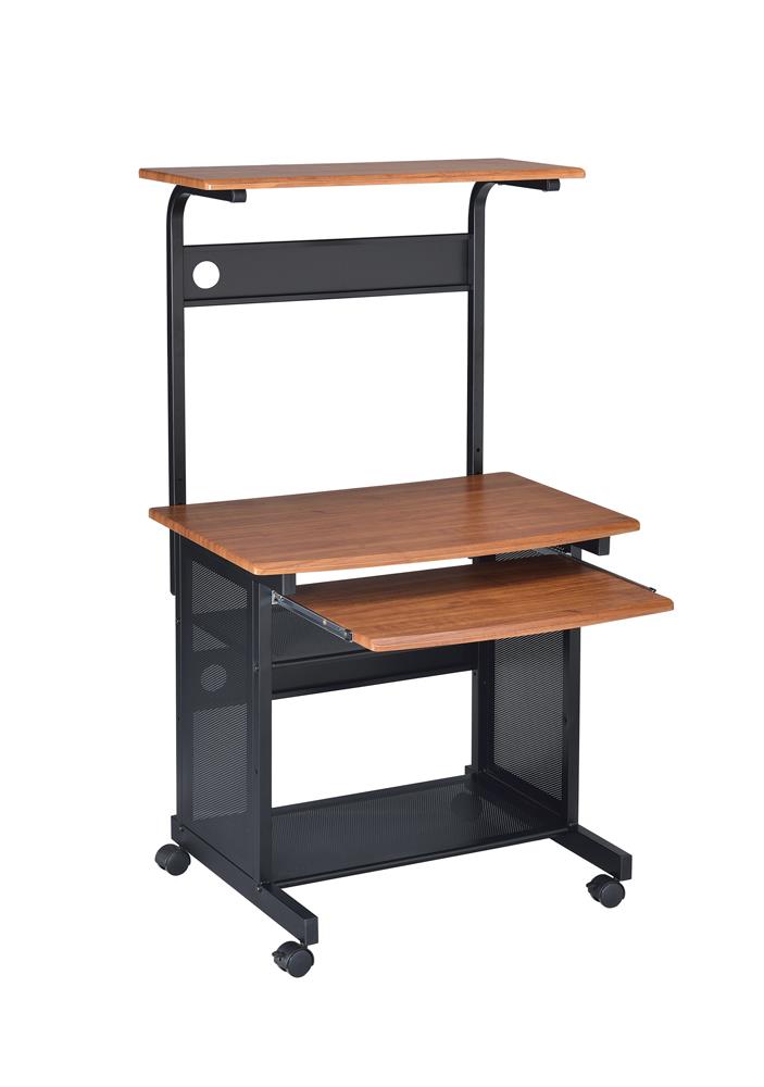 3-tier Computer Desk Honey and Black