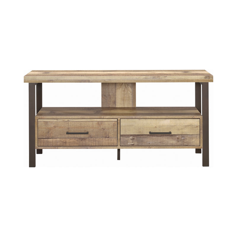 48″ 2-drawer TV Console Weathered Pine