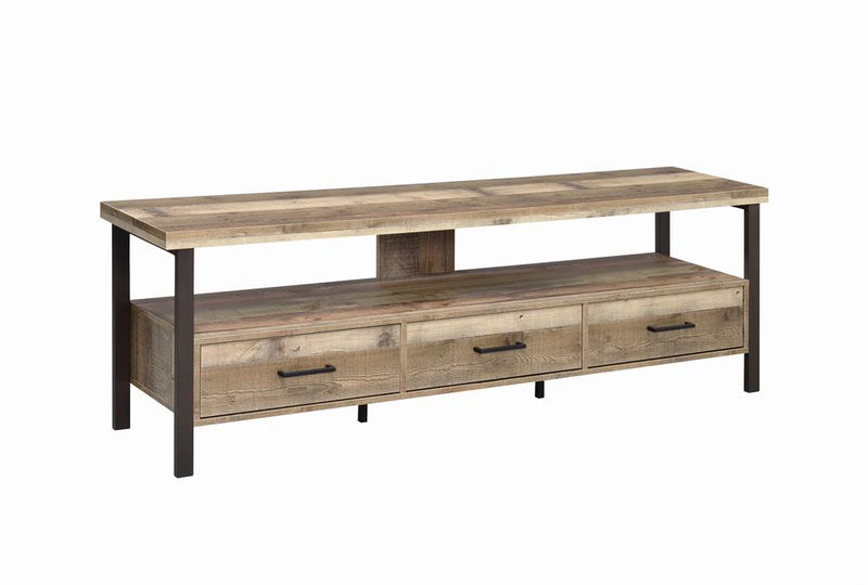 71″ 3-drawer TV Console Weathered Pine