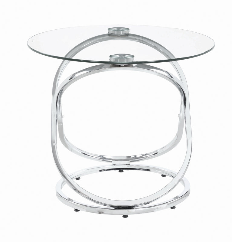 3-piece Occasional Set Chrome and Clear