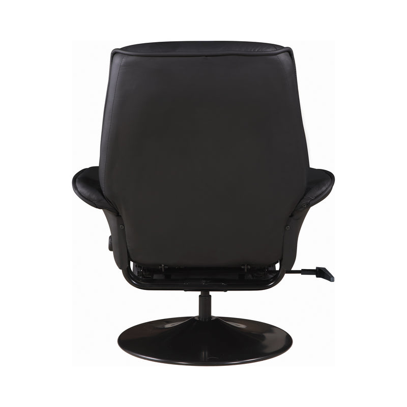 Swivel Recliner with Flared Arm Black