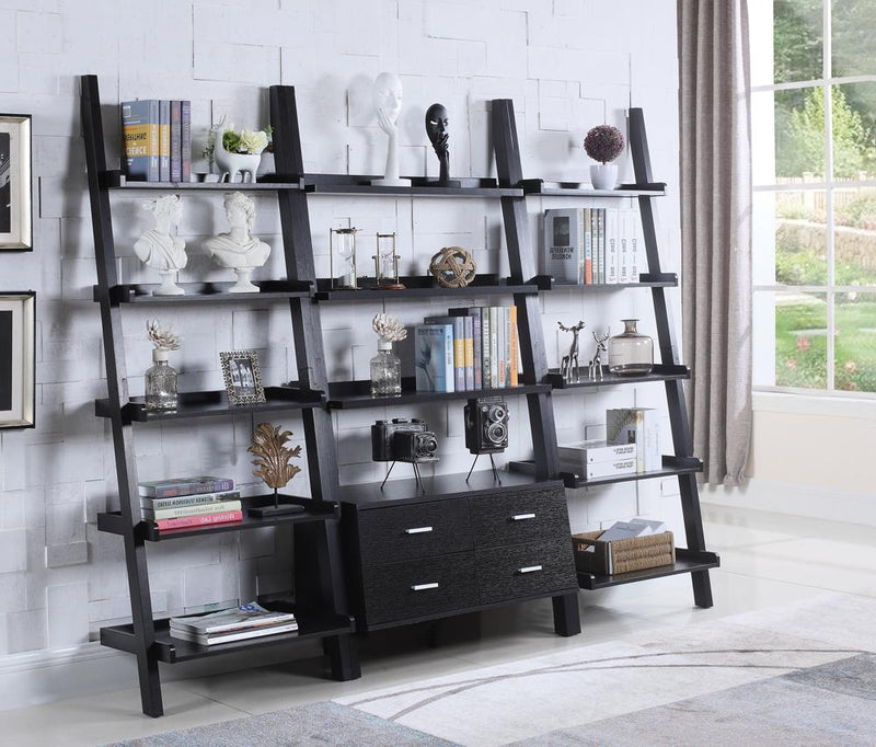 Bower 4-drawer Storage Bookcase Cappuccino