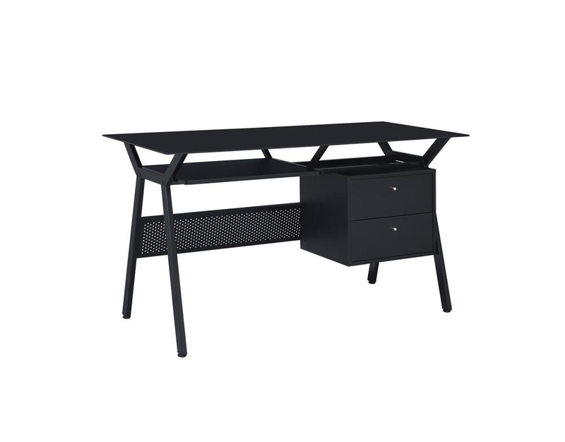 Weaving 2-drawer Computer Desk Black