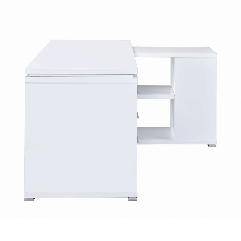 Yvette L-shape Office Desk White