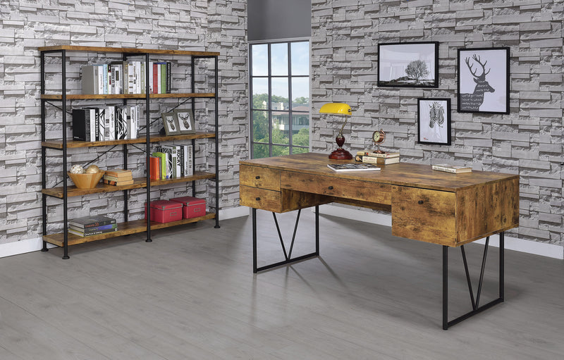 Analiese 4-shelf Open Bookcase Grey Driftwood