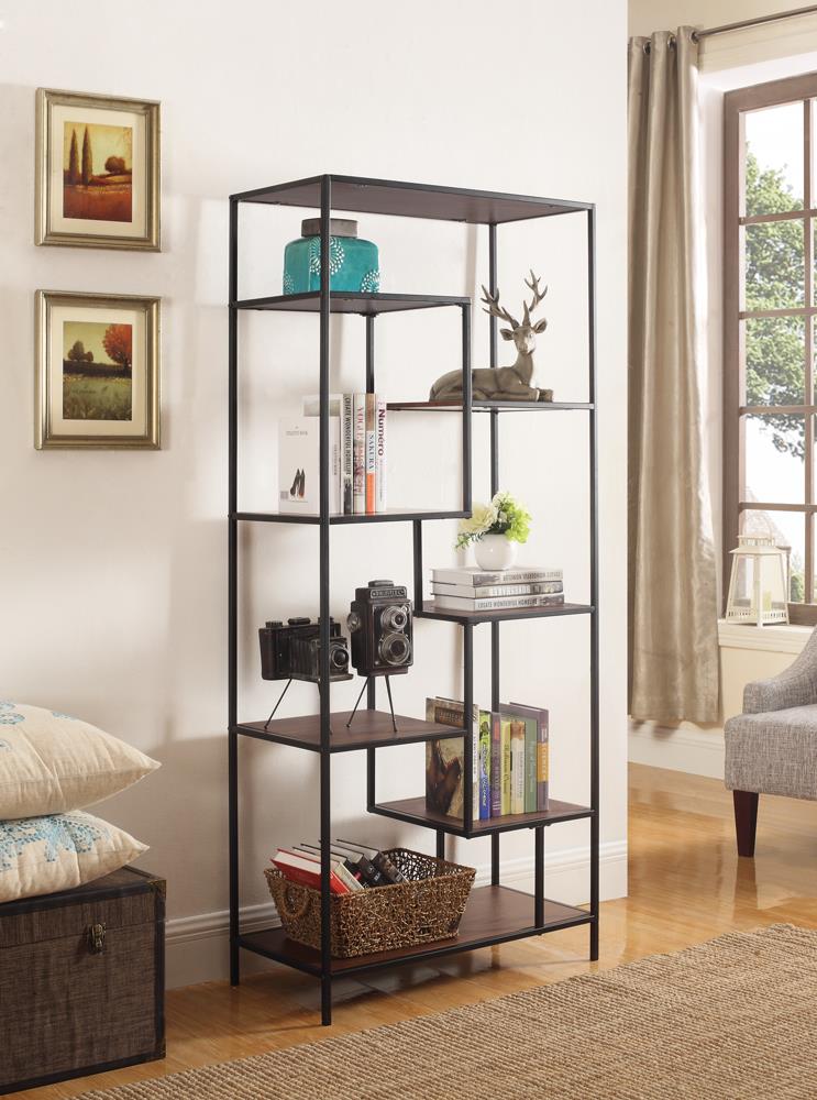 Sherman 7-shelf Bookcase Walnut