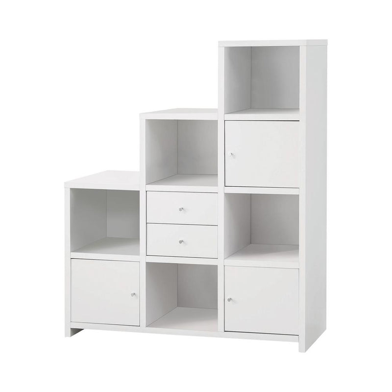 Bookcase with Cube Storage Compartments White