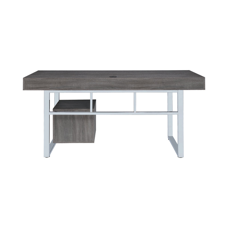 Whitman 4-drawer Writing Desk Weathered Grey