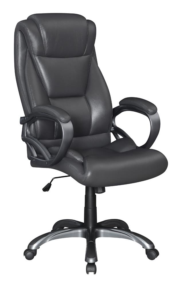 Upholstered High Back Office Chair Grey