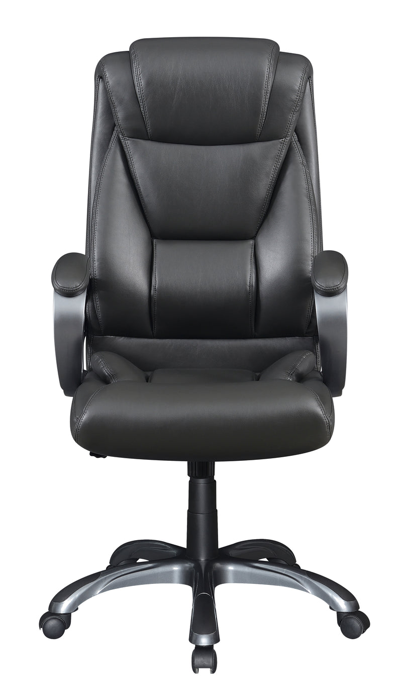 Upholstered High Back Office Chair Grey