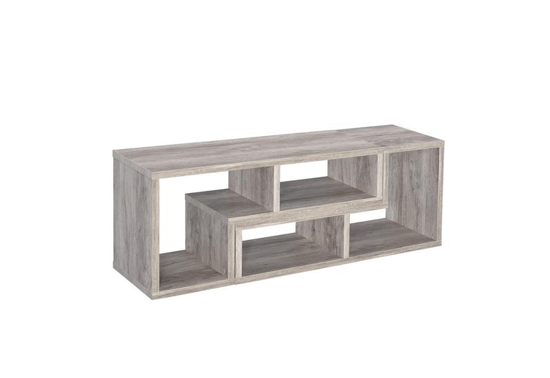 Convertable Bookcase and TV Console Grey Driftwood