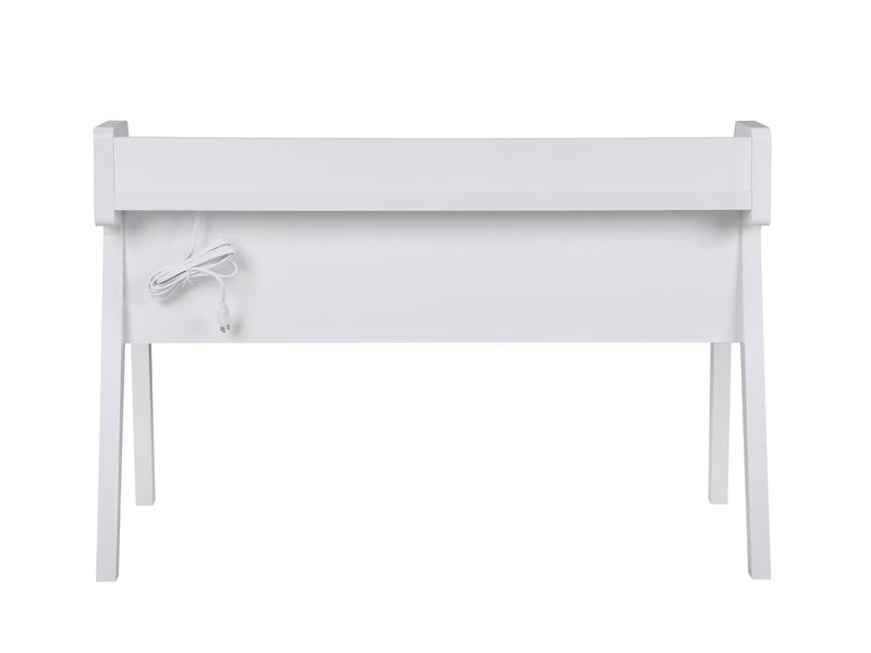 Paiter Writing Desk with Power Outlet White