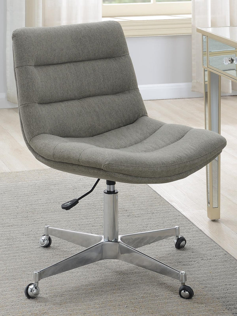 Tufted Cushion Office Chair Grey