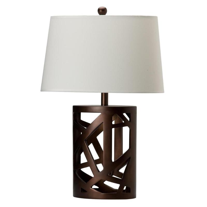 Brown Table Lamp w/ White Shade