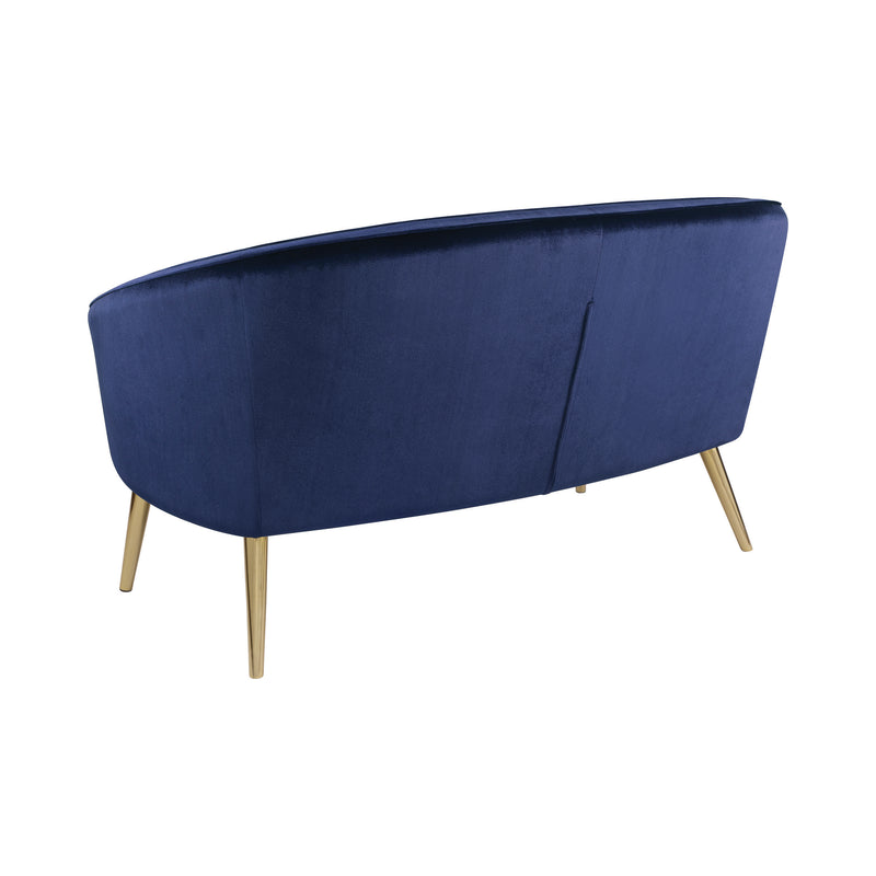 Upholstered Accent Settee Blue