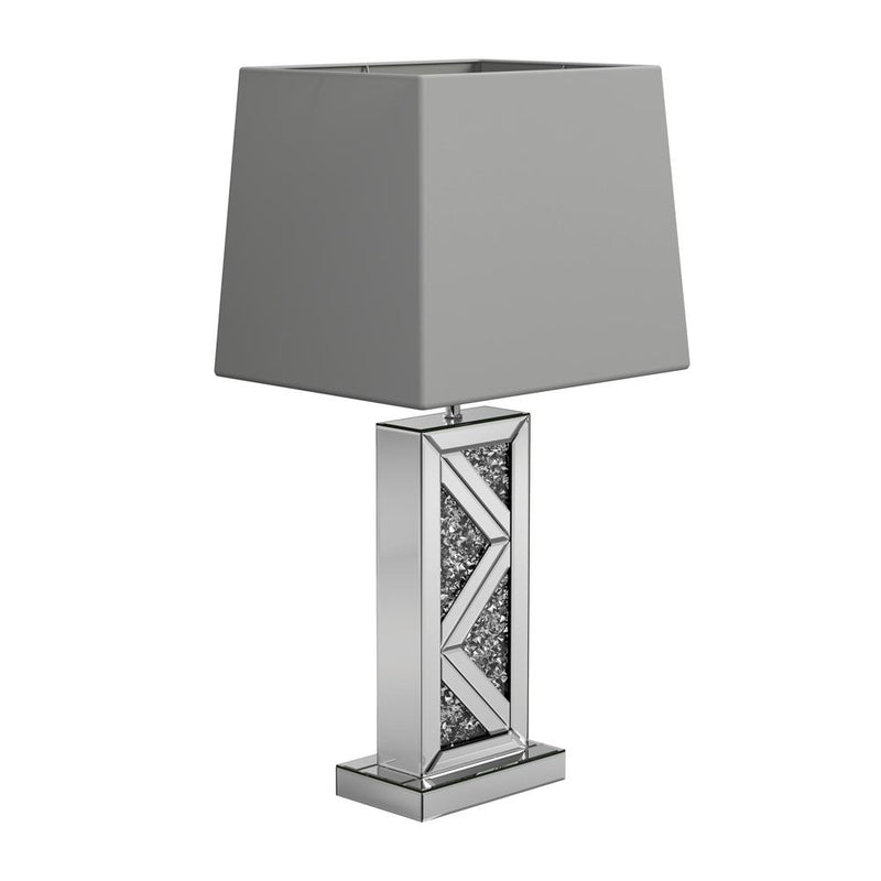 Geometric Base Table Lamp Silver