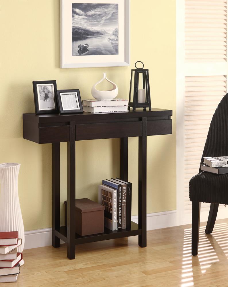 1-drawer Rectangular Console Table Cappuccino