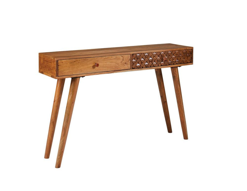 2-drawer Console Table Natural Brown