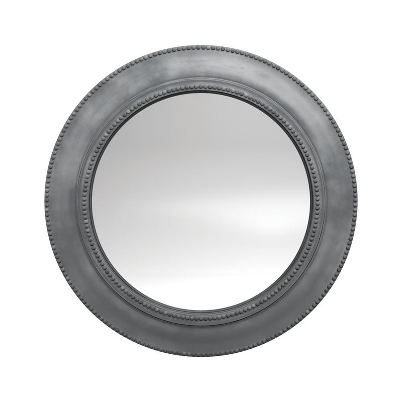 Beveled Round Mirror Grey