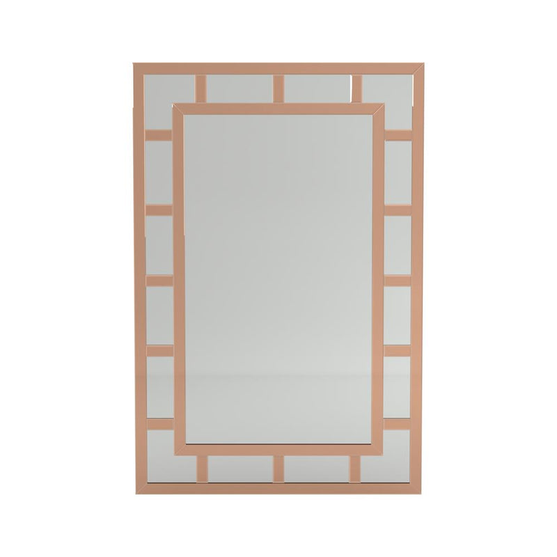 Rectangle Mirror Silver and Vintage Gold