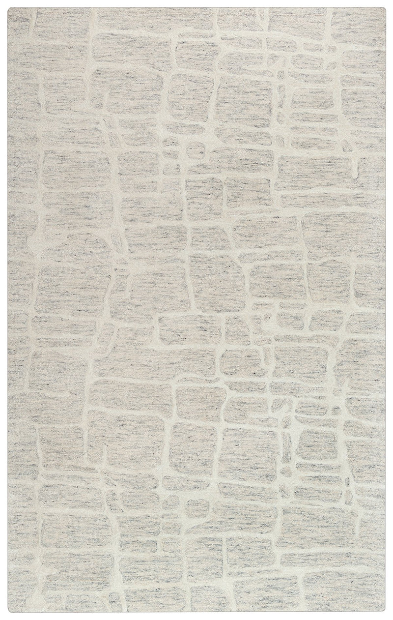 Becker Collection - Modern Ivory & White 5' X 8'