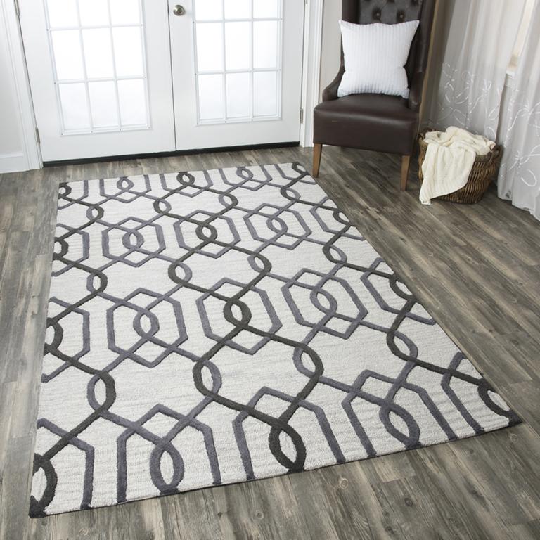 Caterine Collection - Geometric Gray 10' Round