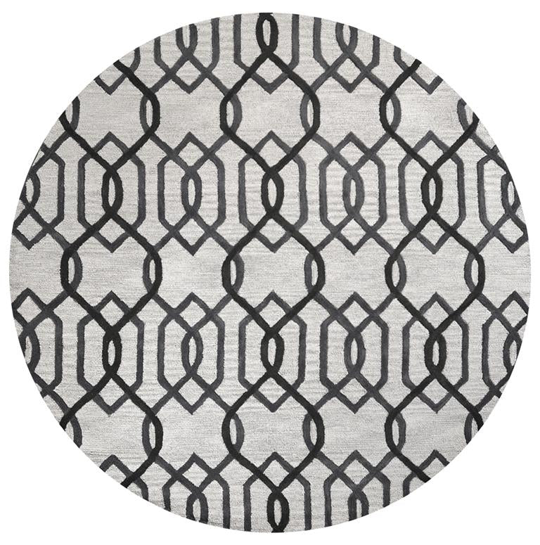 Caterine Collection - Geometric Gray 10' Round