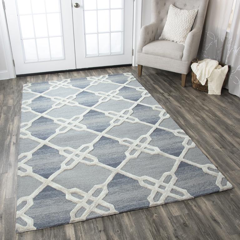 Caterine Collection - Geometric Blue 2' Runner