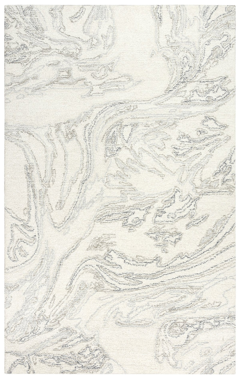 Harmony Collection -  Ivory & White 5' X 7'