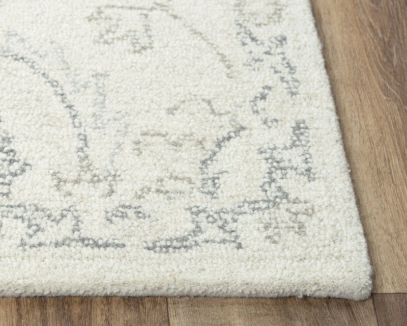 Harmony Collection -  Ivory & White 5' X 7'