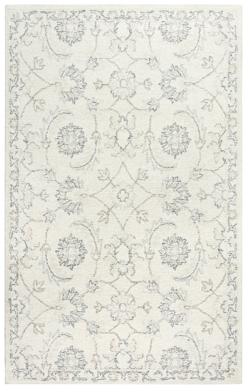 Harmony Collection -  Ivory & White 5' X 7'