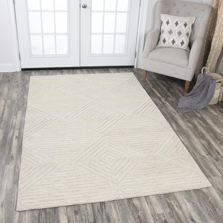 Idyllic Collection - Transitional Ivory & White 9' X 12'