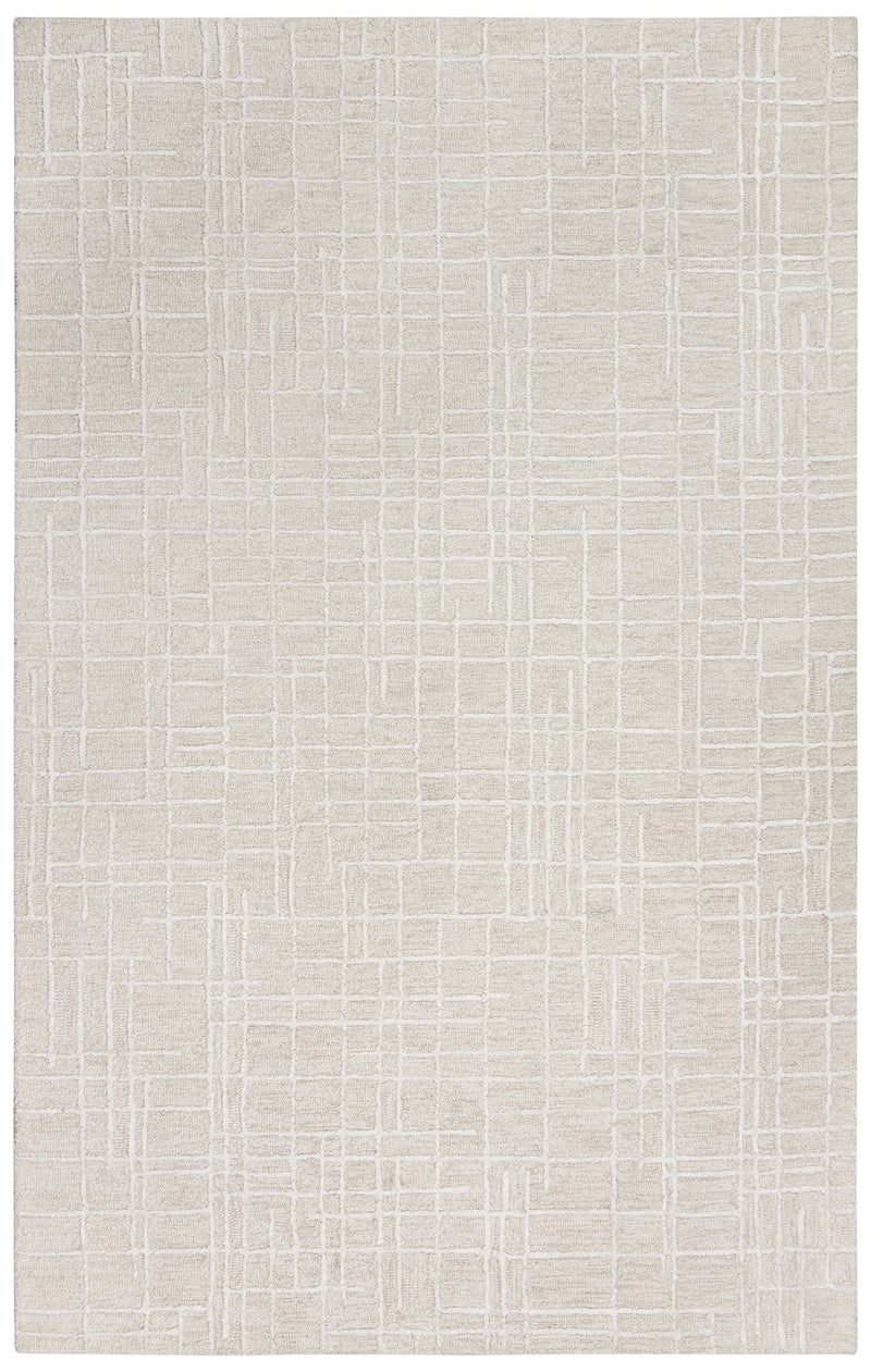 Jazz Collection - Modern Ivory & White 5' X 7'