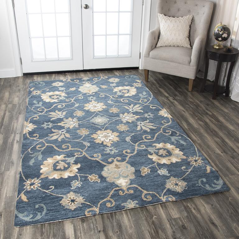 Leone Collection - Transitional Blue 10' Round