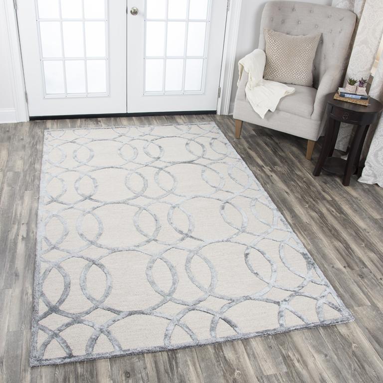 Monroe Collection - Geometric Ivory & White 2' Runner