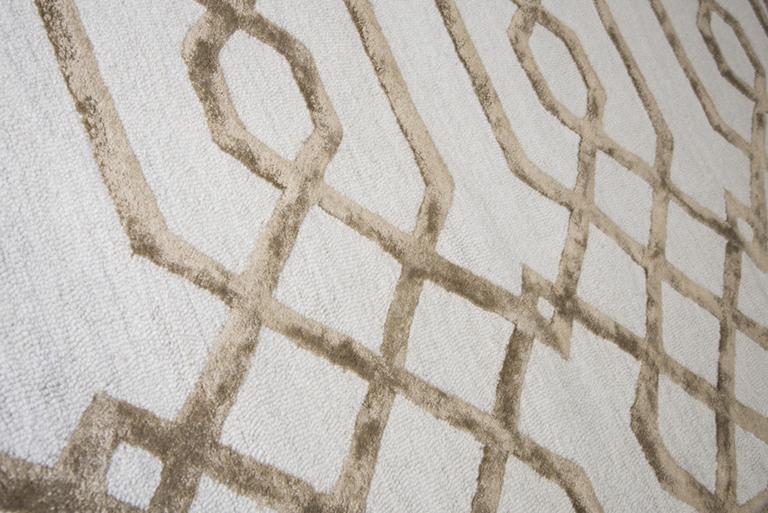 Monroe Collection - Geometric Ivory & White 3' X 5'