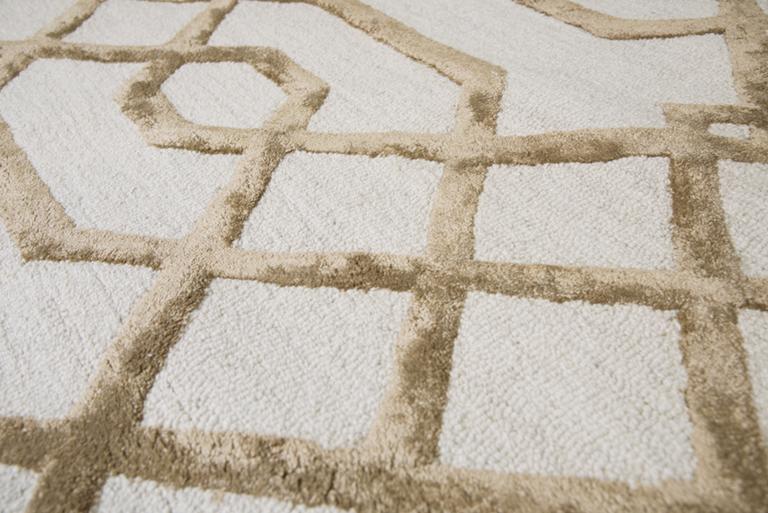 Monroe Collection - Geometric Ivory & White 3' X 5'