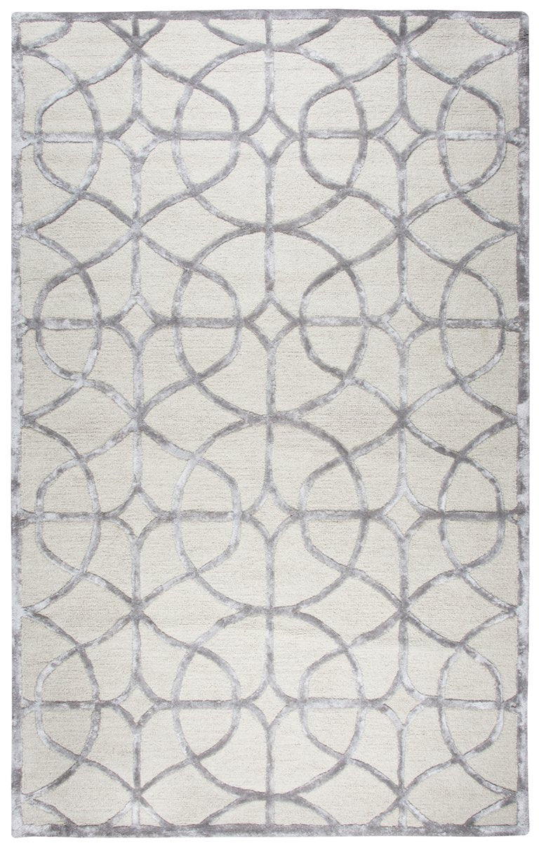 Monroe Collection - Geometric Ivory & White 8' X 10'