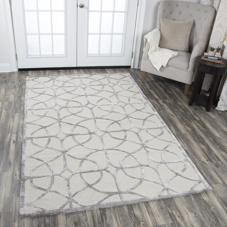 Monroe Collection - Geometric Ivory & White 8' X 10'