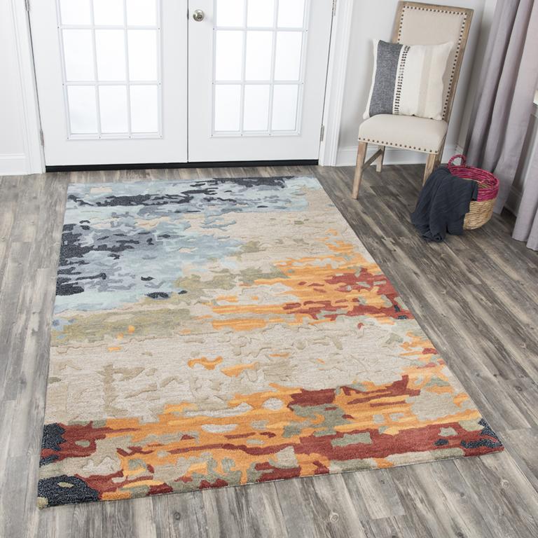 Mod Collection - Contemporary Brown 5' X 8'