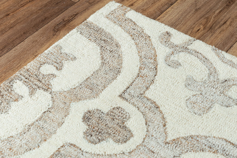 Matrix Collection - Transitional Ivory & White 5' X 7'