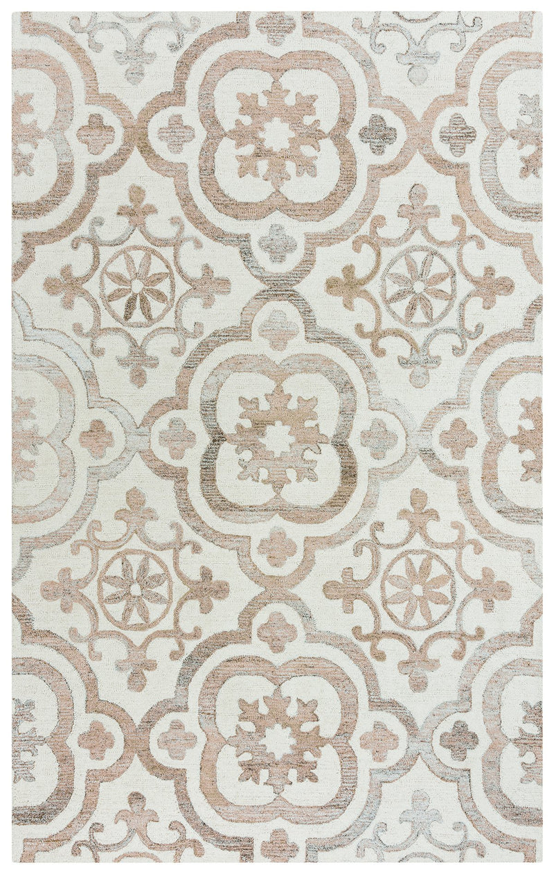 Matrix Collection - Transitional Ivory & White 5' X 7'