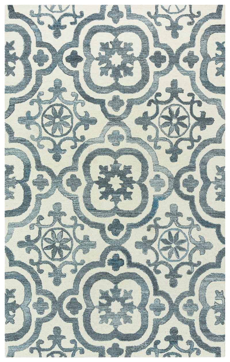 Matrix Collection - Transitional Ivory & White 5' X 7'