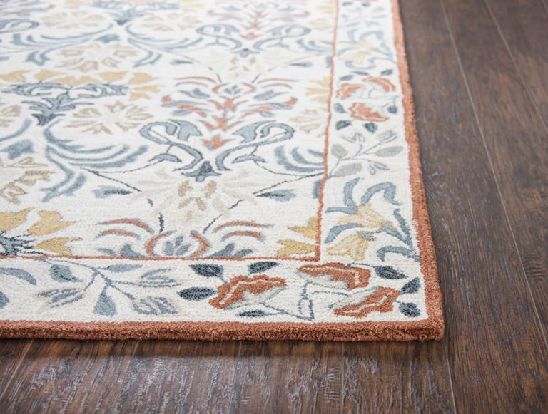 Opulent Collection - Transitional Ivory & White 2' Runner