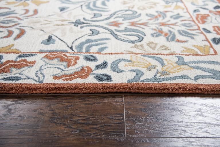 Opulent Collection - Transitional Ivory & White 2' Runner