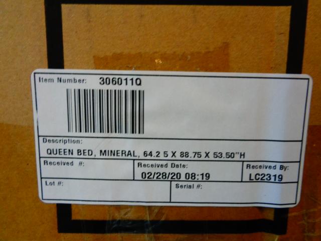 Hamden Queen Upholstered Panel Bed Mineral