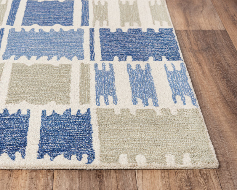 Tetra Collection - Transitional Blue 5' X 8'