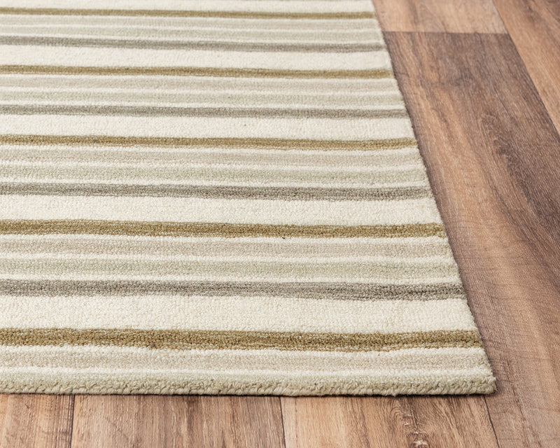 Tetra Collection - Transitional Ivory & White 9' X 12'