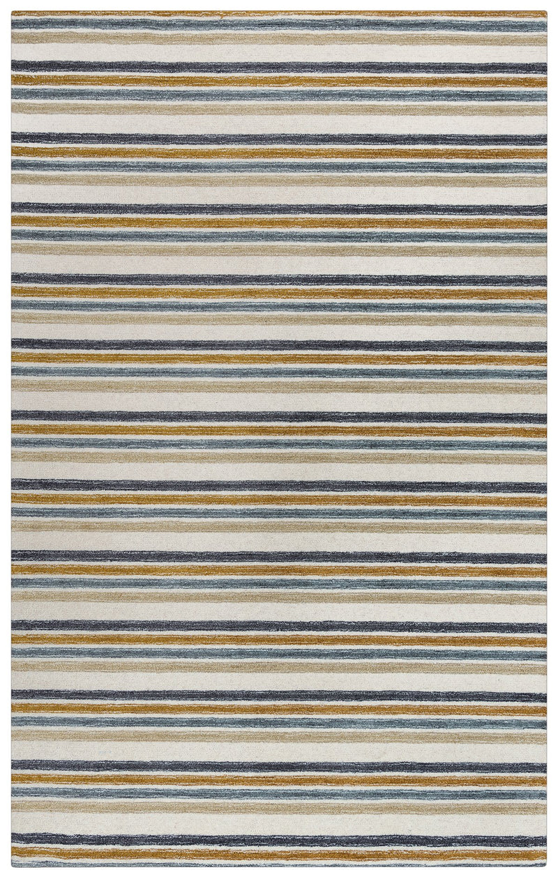 Tetra Collection - Transitional Ivory & White 5' X 8'